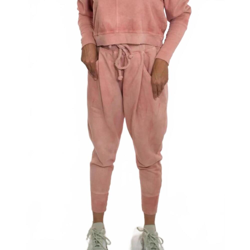 NEW THE WAIGHT sappanwood dyed high rise sweatpants in pink